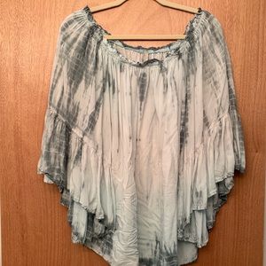 ✨Elan✨ tie dye boho off the shoulder bell sleeves